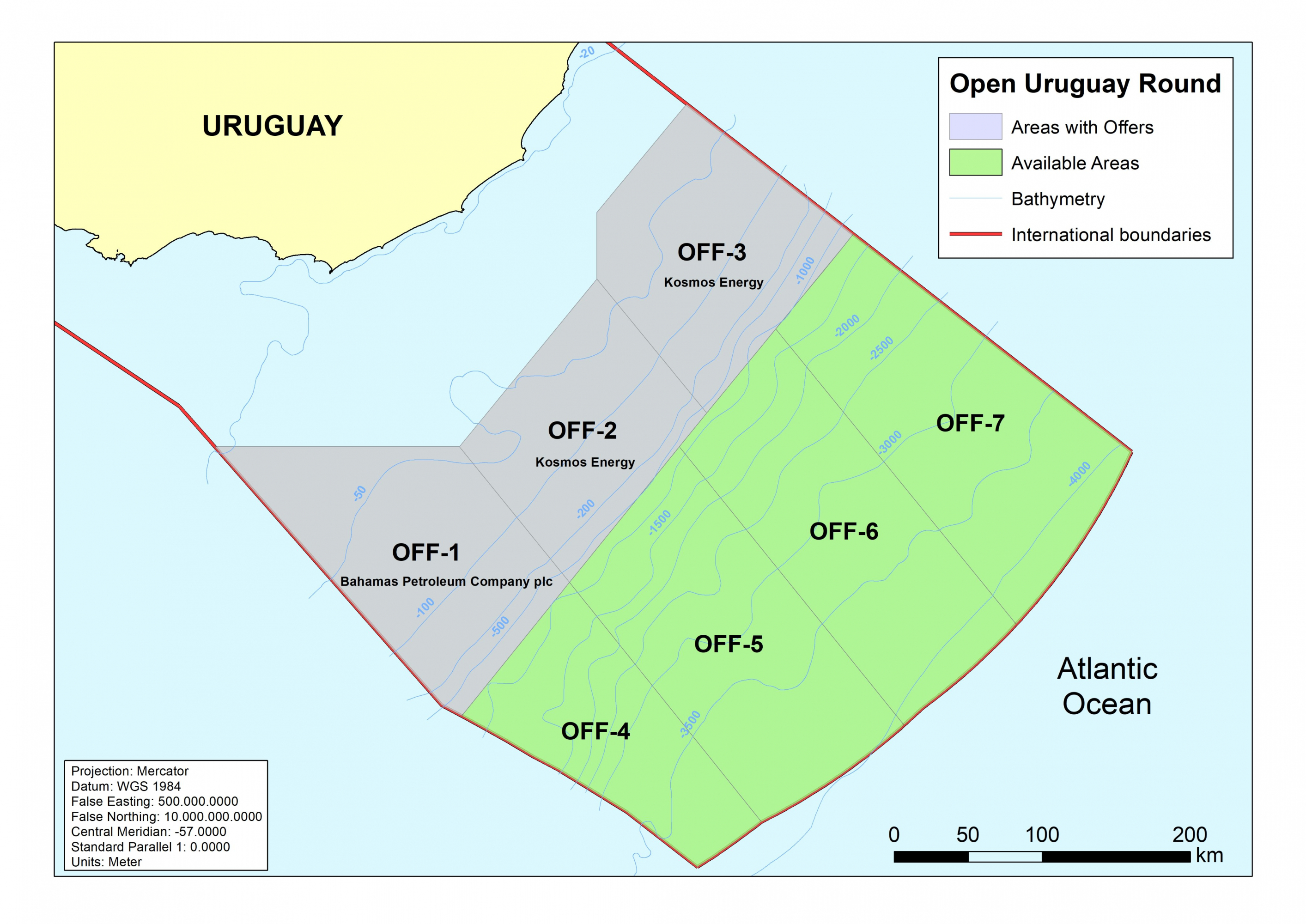 Plataforma marítima de Uruguay. Foto: @AncapUruguay.
