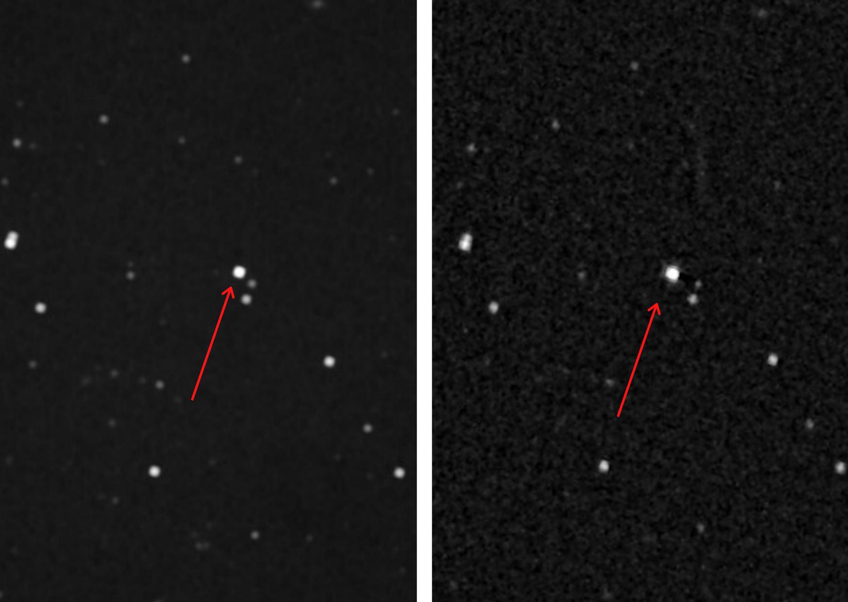 Fotografía de cómo se ve  Wolf 359 desde el Espacio y la Tierra. Foto: NASA