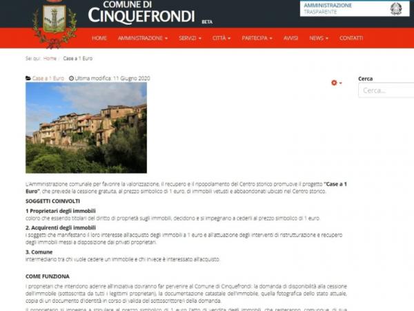 Venta de casas en Cinquefrondi, Italia. Foto: Captura