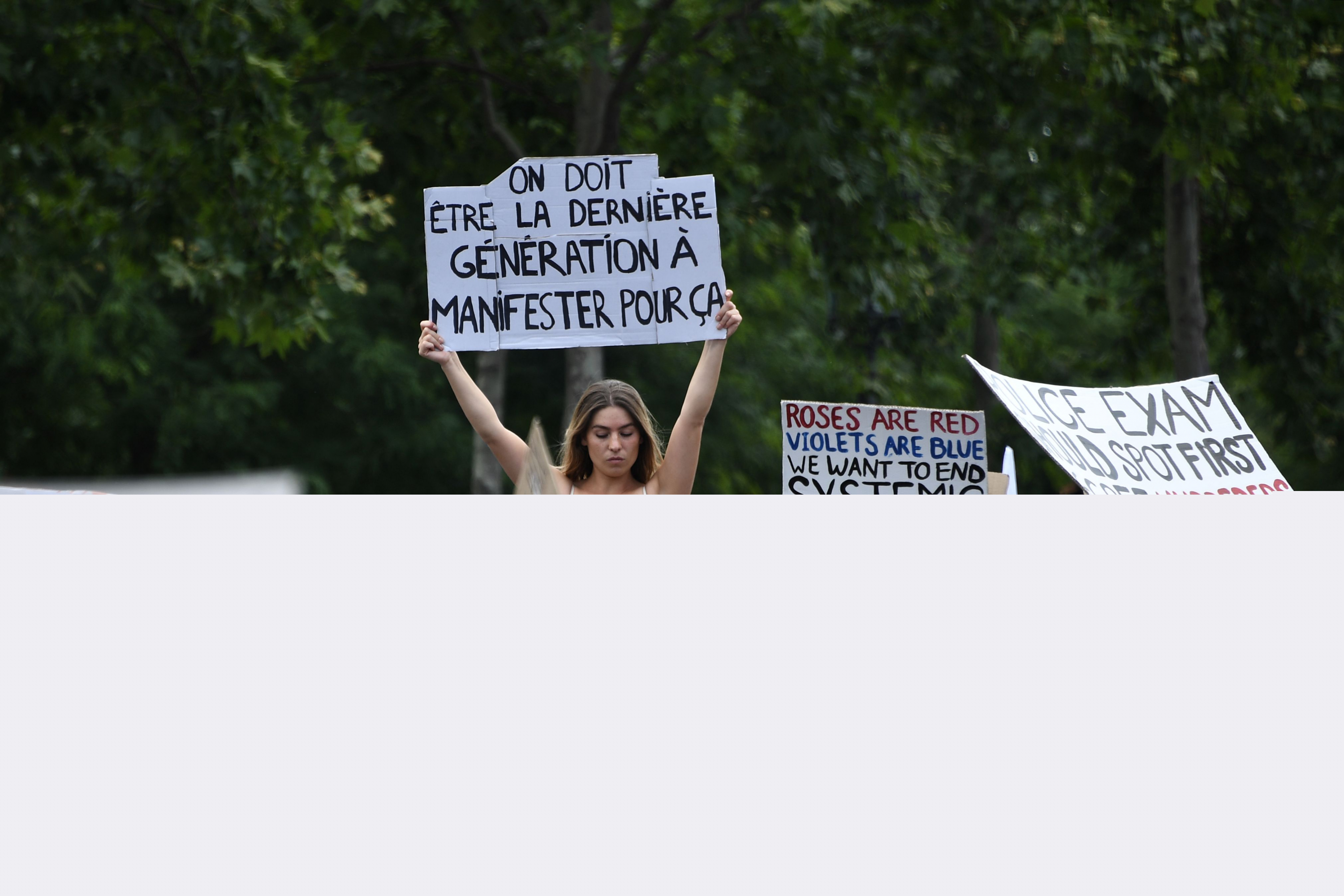 Manifestaciones contra el racismo en París. Foto: AFP