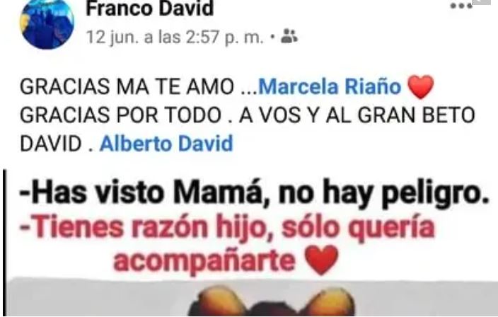 El último mensaje de Franco David