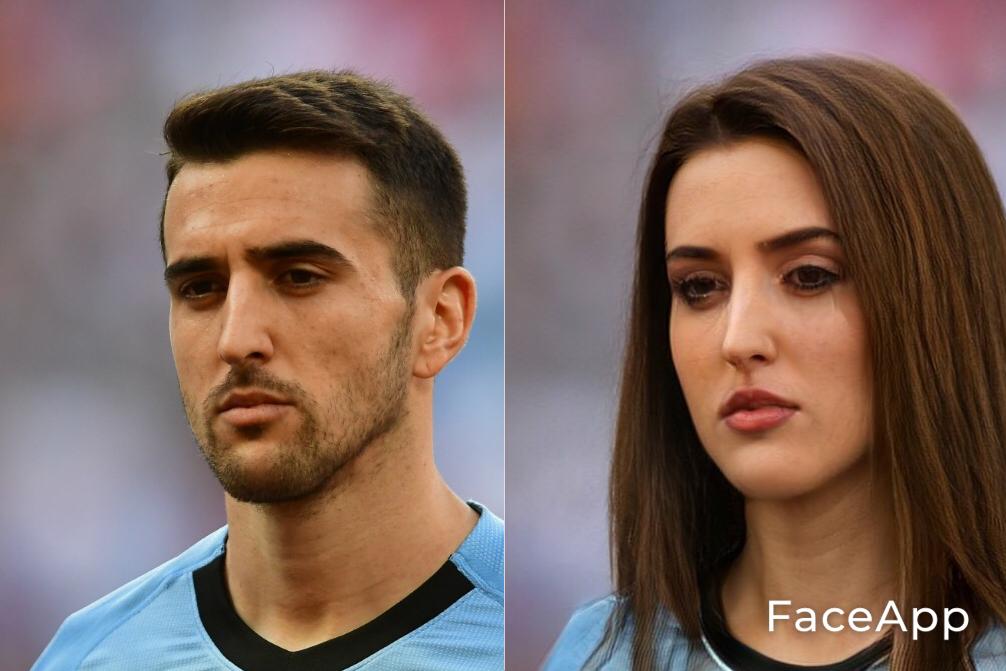Rodrigo Bentancur en FaceApp