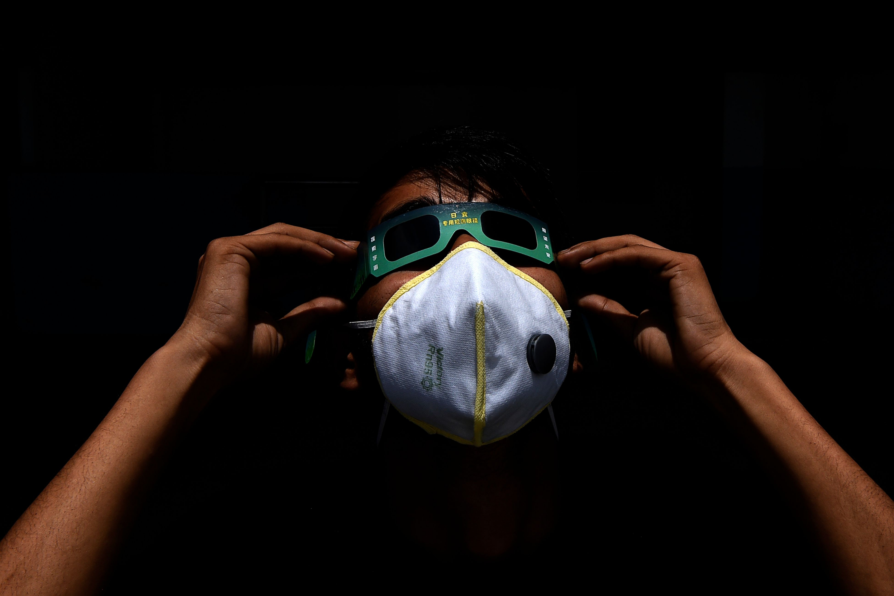 Asia y África pudieron disfrutar del eclipse. Foto: AFP