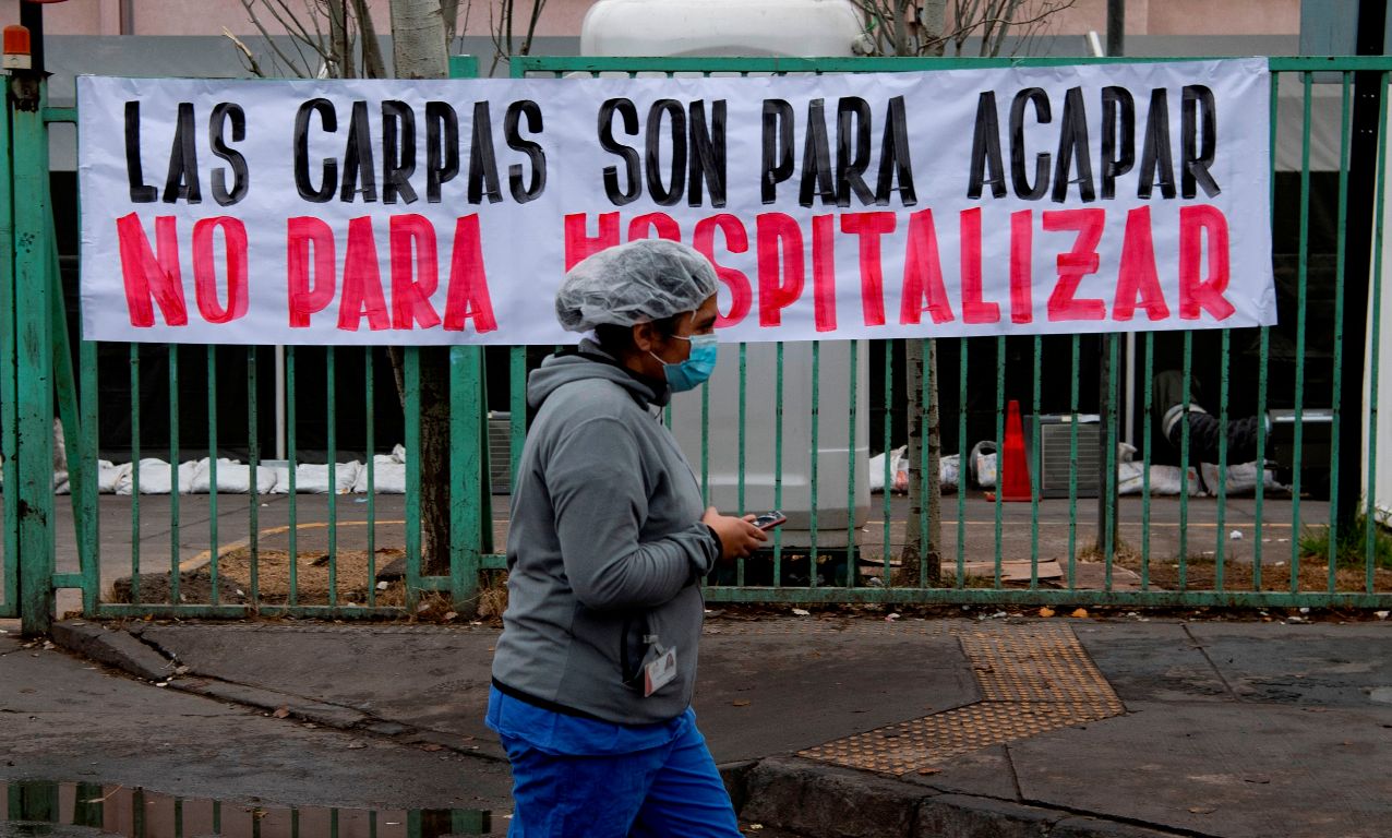 Coronavirus en Santiago (Chile). Foto: AFP.