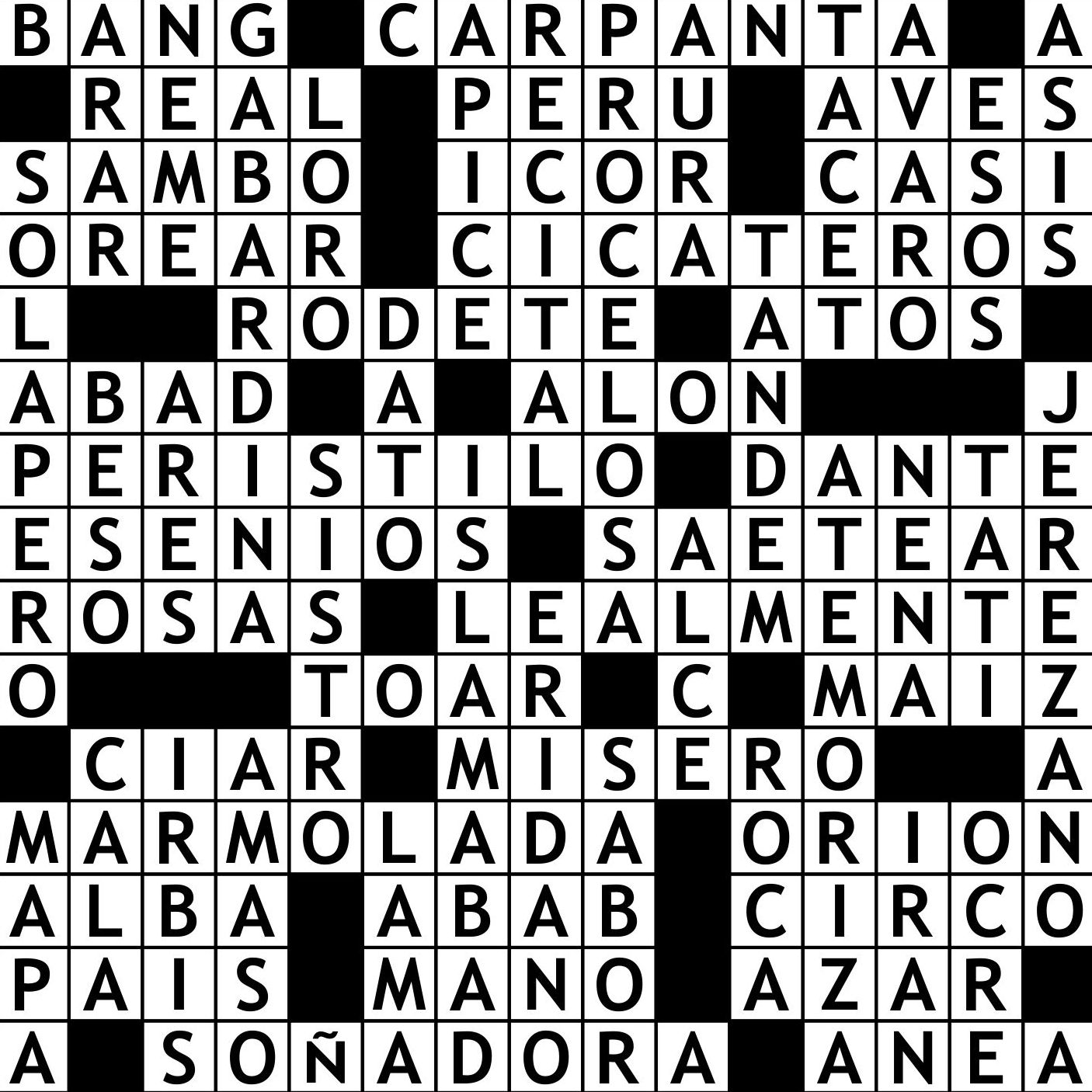 Solución Crucigrama