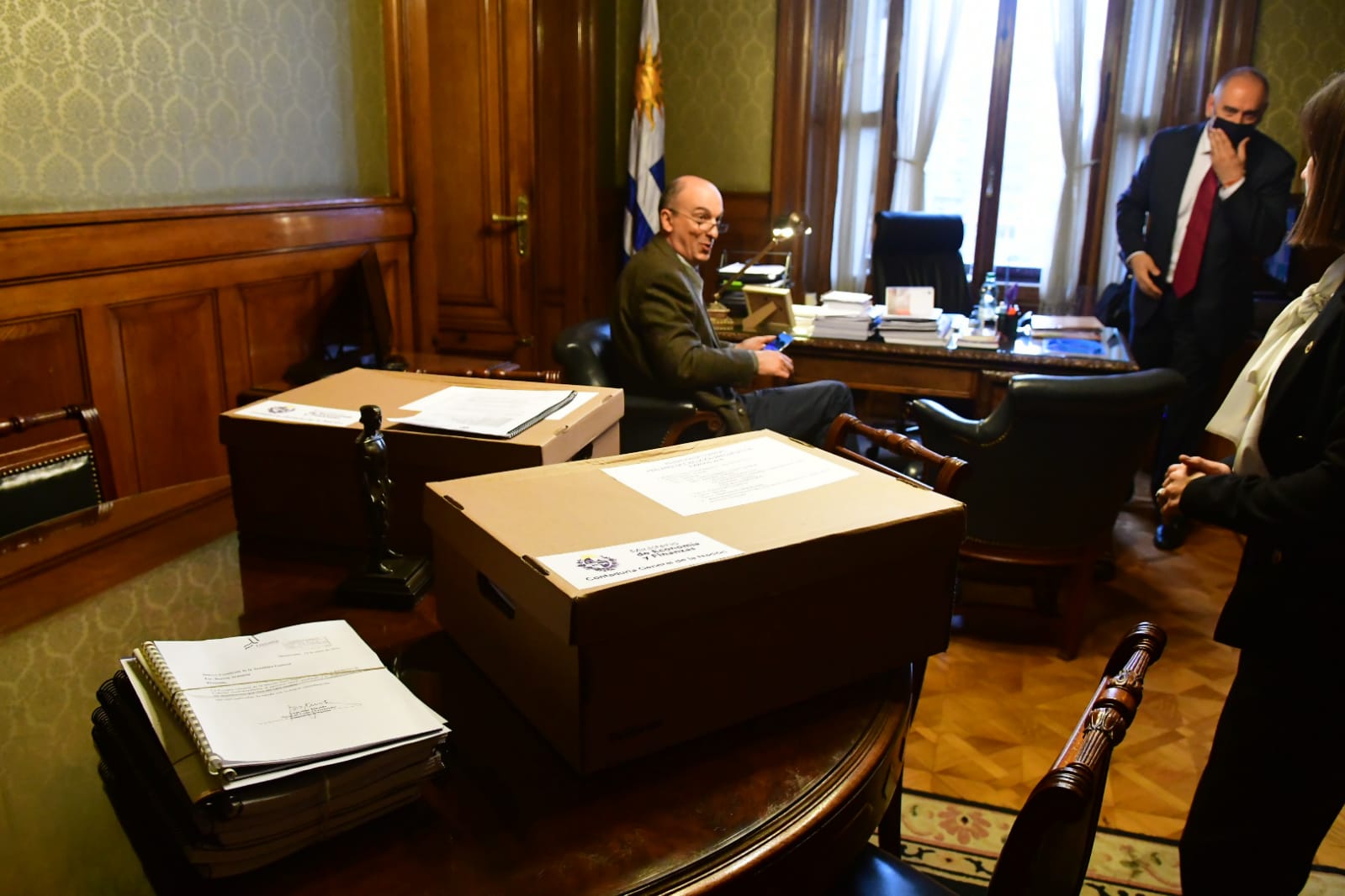 Rendición de Cuentas ingresó al Parlamento. Foto: Francisco Flores.