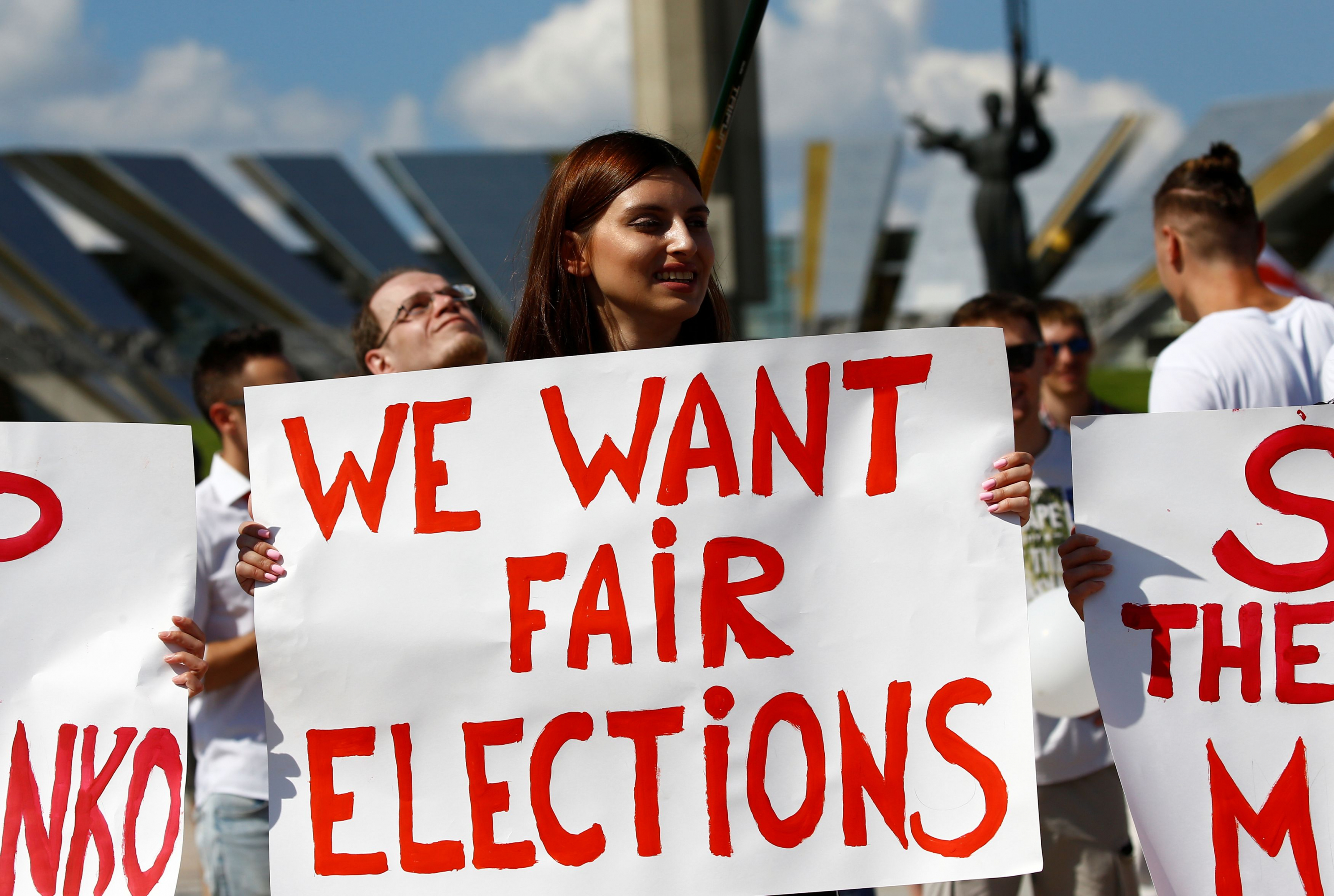 Manifestaciones en Bielorrusia. Foto: Reuters