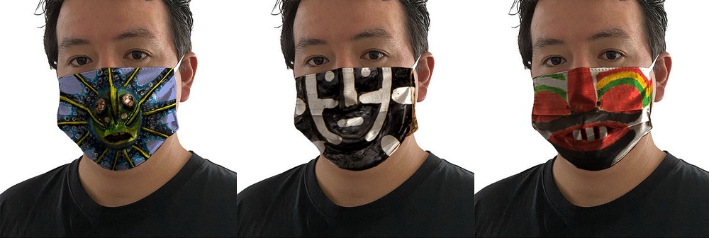 La diseñadora Natacha Ruth tomó las tradicionales máscaras indígenas para sus barbijos de colección.