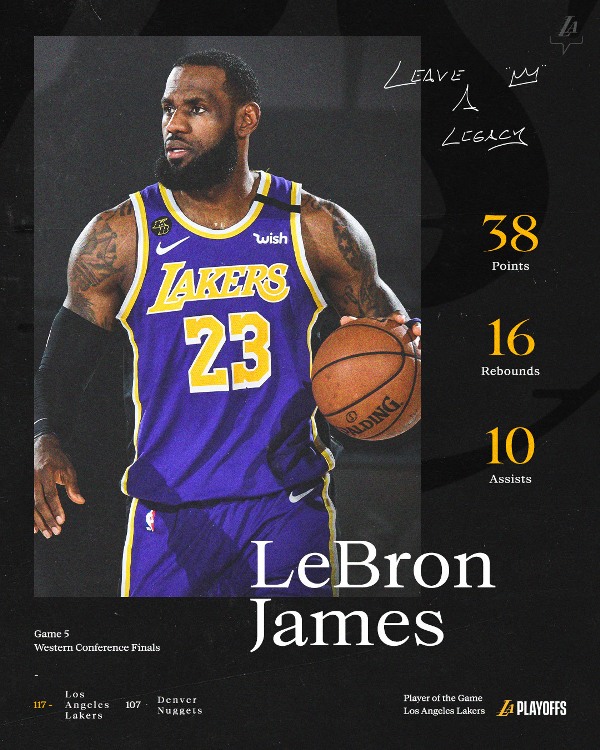 Los números de LeBron James en el cierre de la serie
