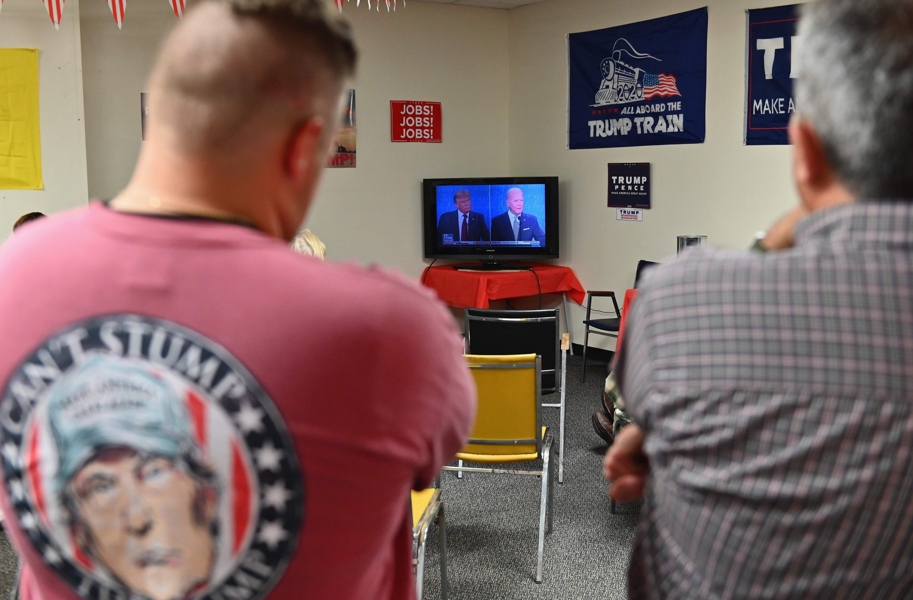 Debate entre Donald Trump y Jose Biden. Foto: AFP.