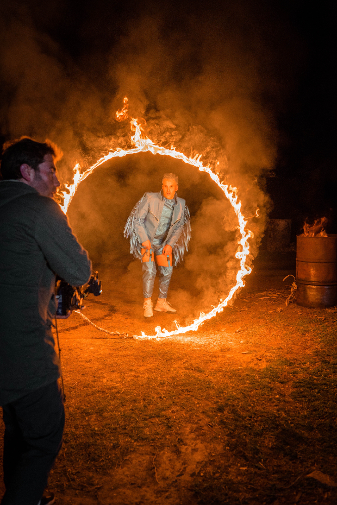 Tav Lust en el rodaje de la canción "Amigue". Foto: Matias Bou