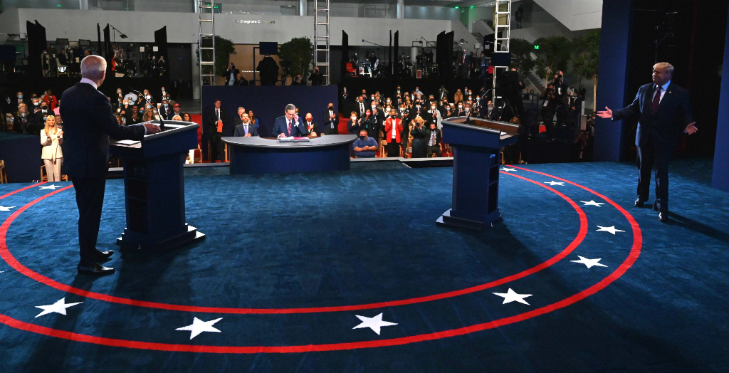 Primer debate entre el presidente Trump y el candidato Joe Biden. Foto: AFP
