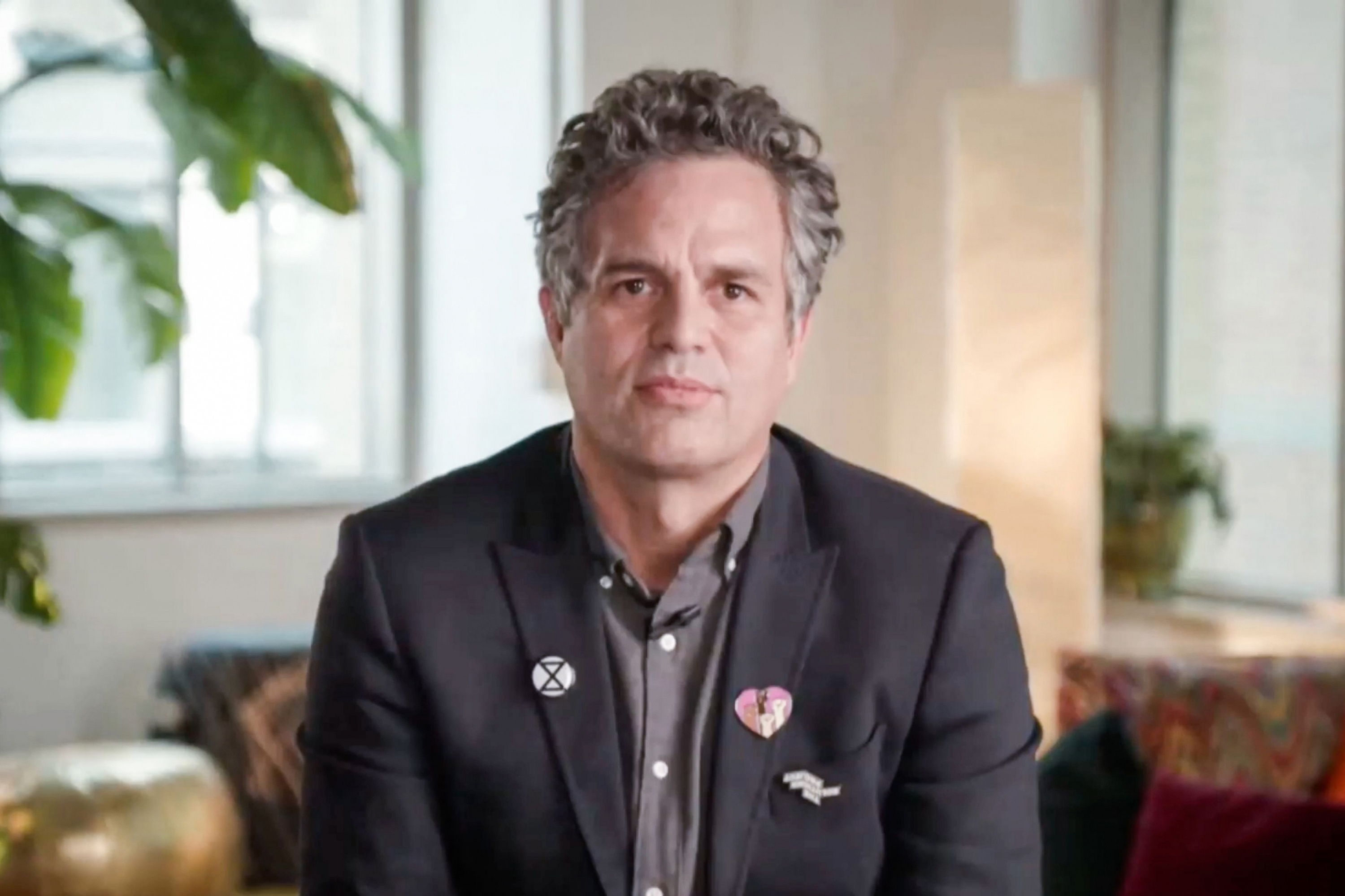 Mark Ruffalo en su charla TED. Foto: AFP