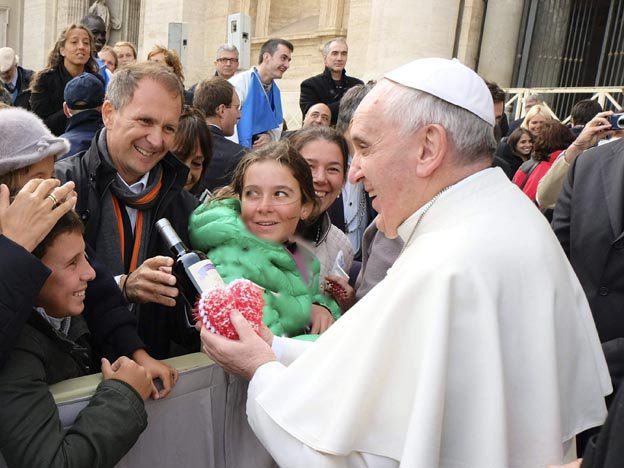 Diego Banfi junto al Papa Francisco