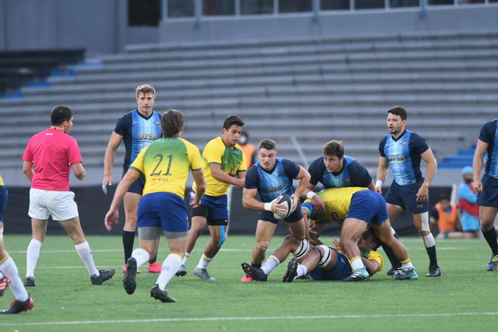 Argentina XV le ganó a Brasil en la segunda fecha del Cuatro Naciones Sudamericano. Foto: Marcelo Bonjour.