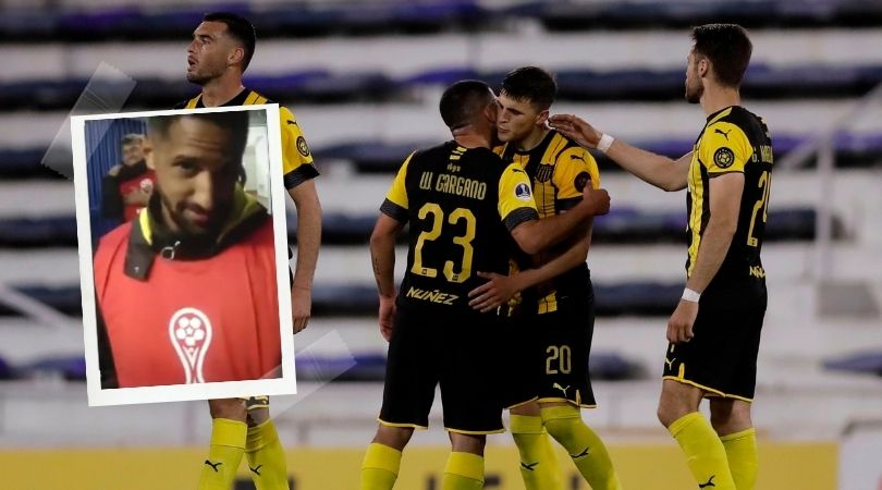 Juan Acosta se robó la cámara en Vélez-Peñarol en el José Amalfitani. Foto: Captura y Reuters