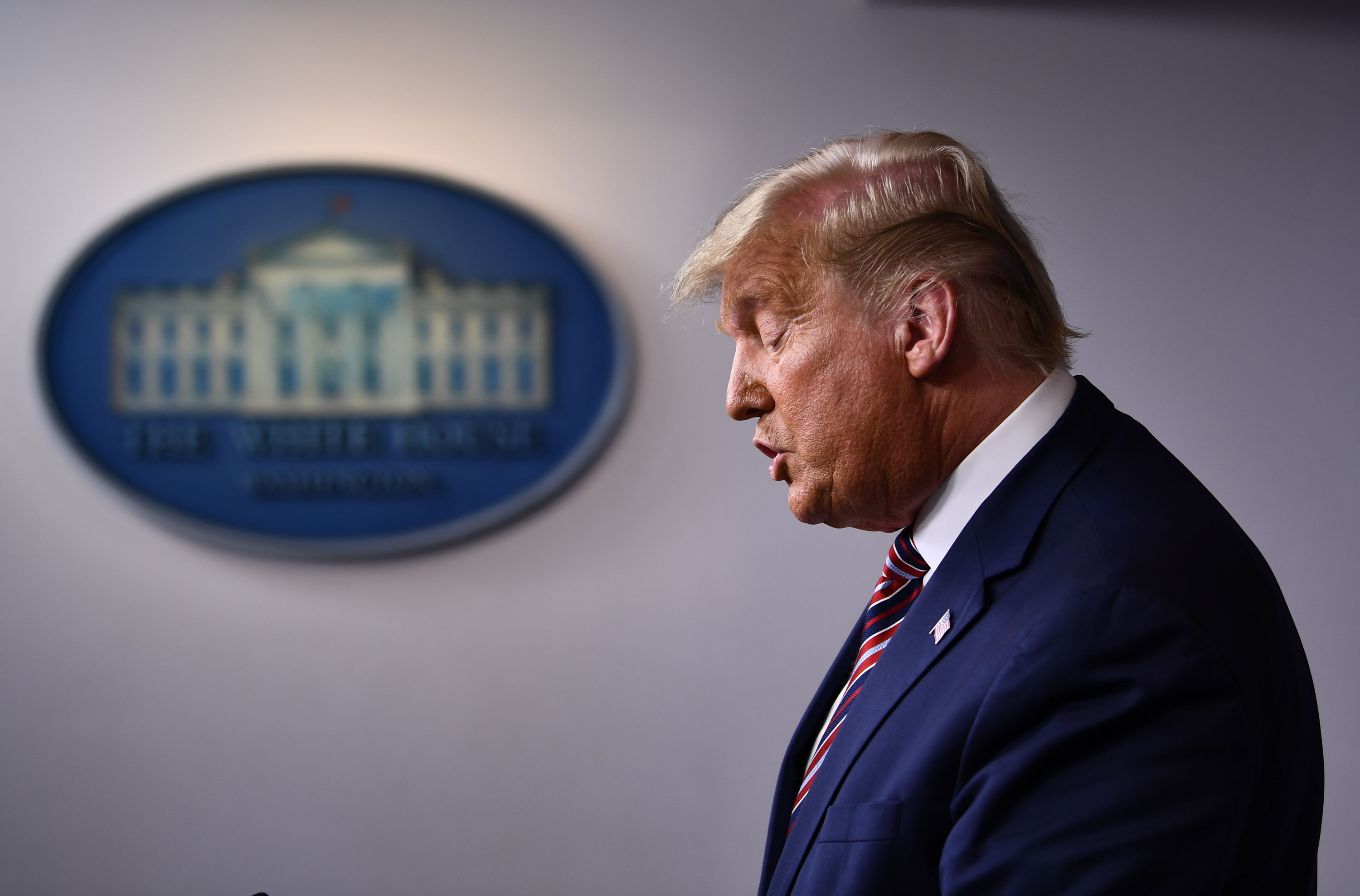 Donald Trump en conferencia de prensa. Foto: AFP
