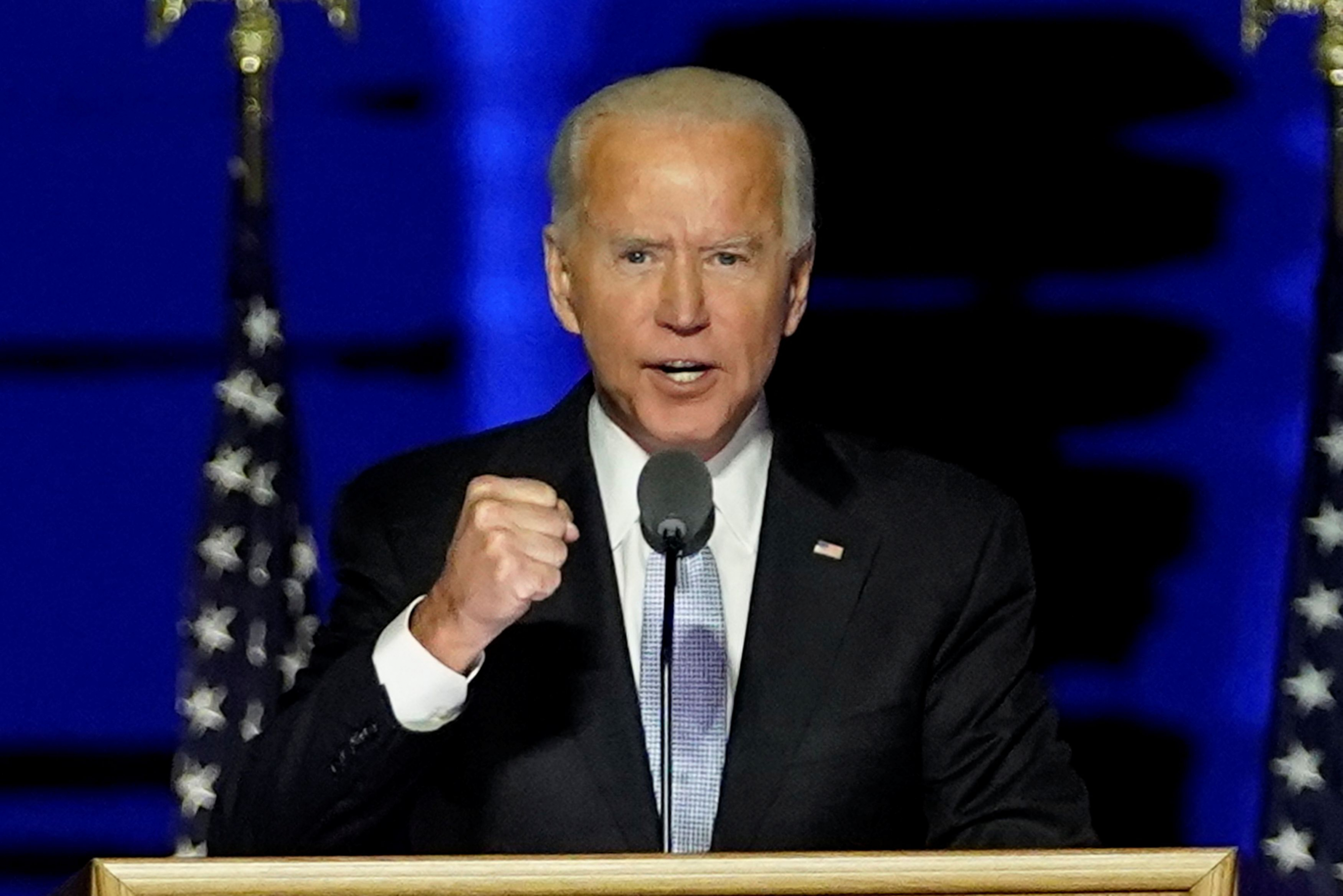 Joe Biden brindó un discurso en Wilmington, Delaware. Foto: Reuters.