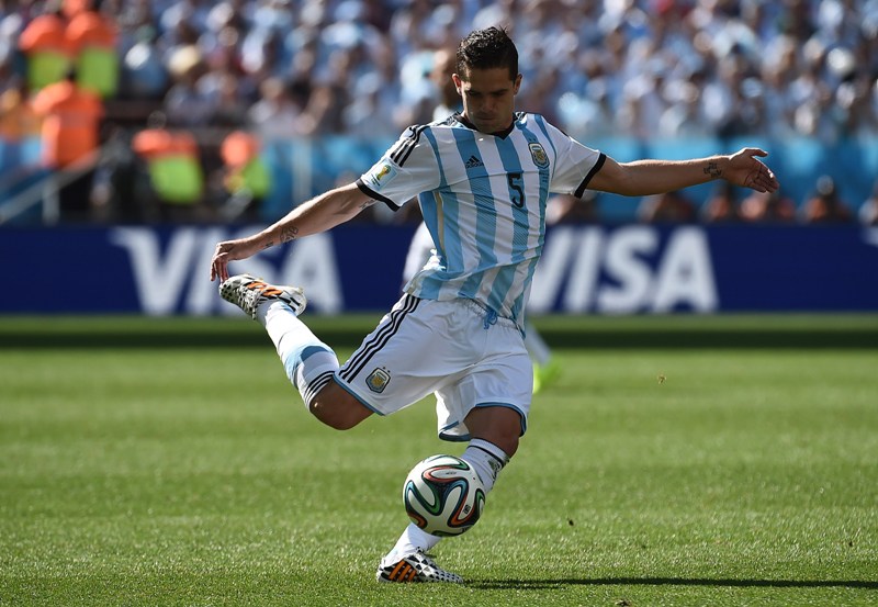 Fernando Gago en el Mundial de Brasil 2014. Foto: AFP.