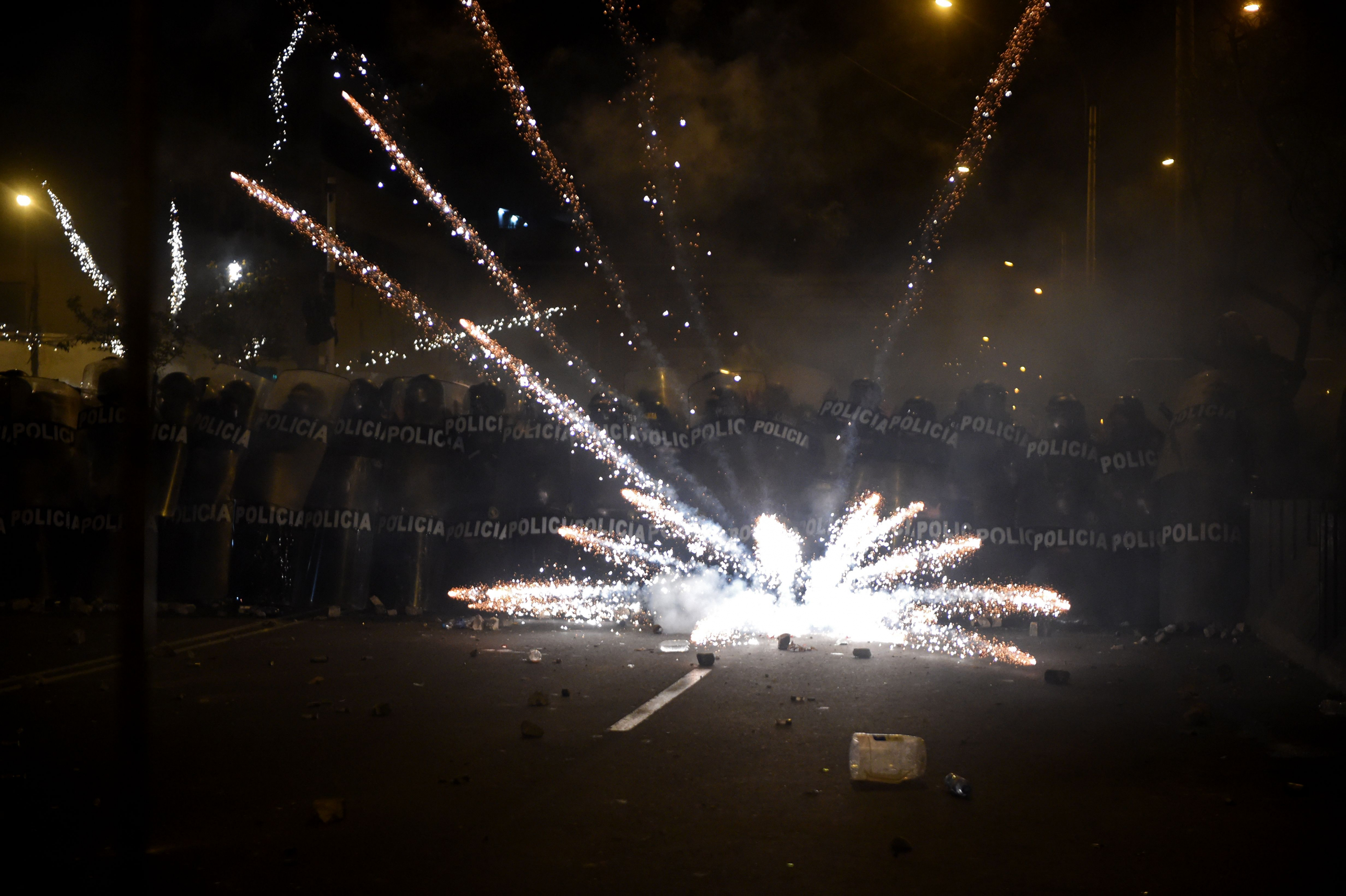Protestas en Perú. Foto: AFP