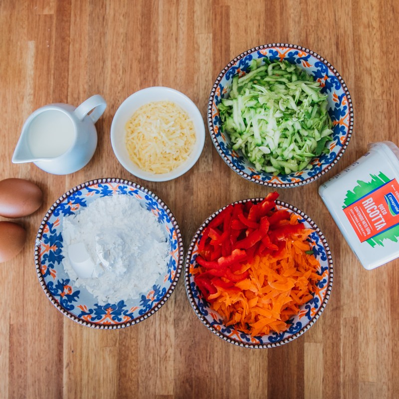 Ingredientes panquequitos vegetales