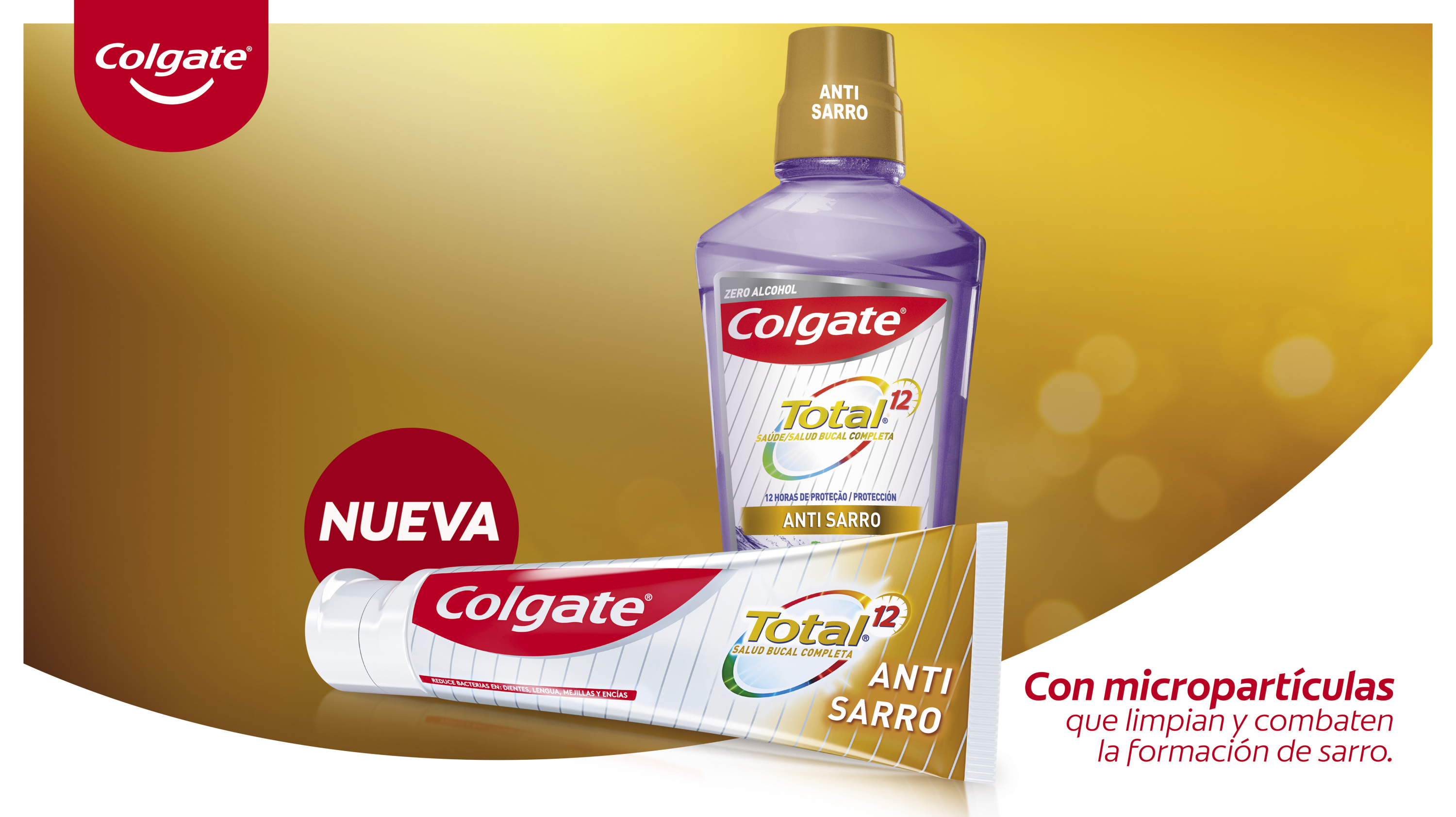 Crema y enjuague dental Colgate Total 12 Anti Sarro: Foto: Colgate.
