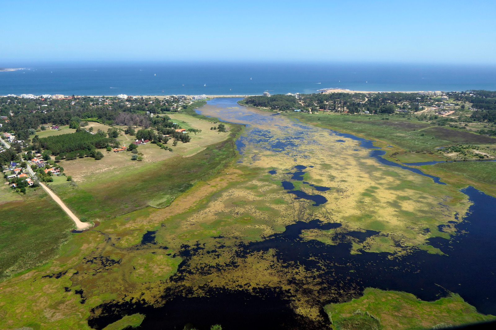 Punta del Este desde el aire. Foto: Ricardo Figueredo