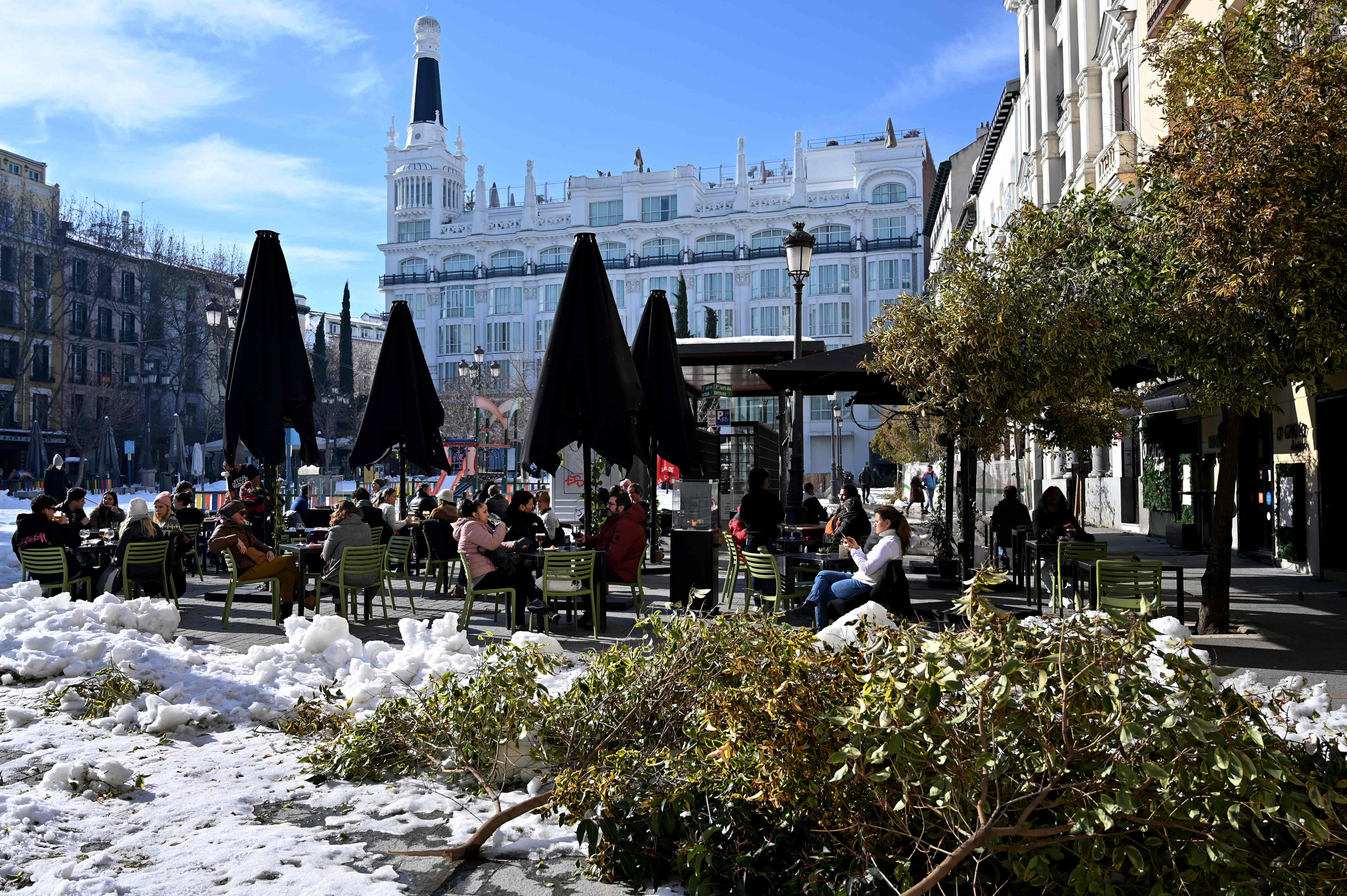 Madrid nevada. Foto: AFP