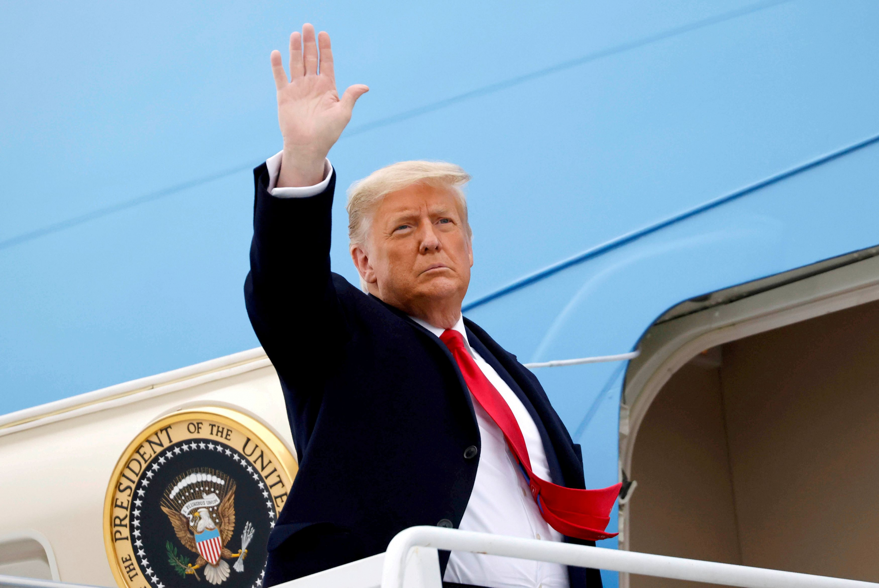 Donald Trump dio este martes un discurso de despedida. Foto: Reuters