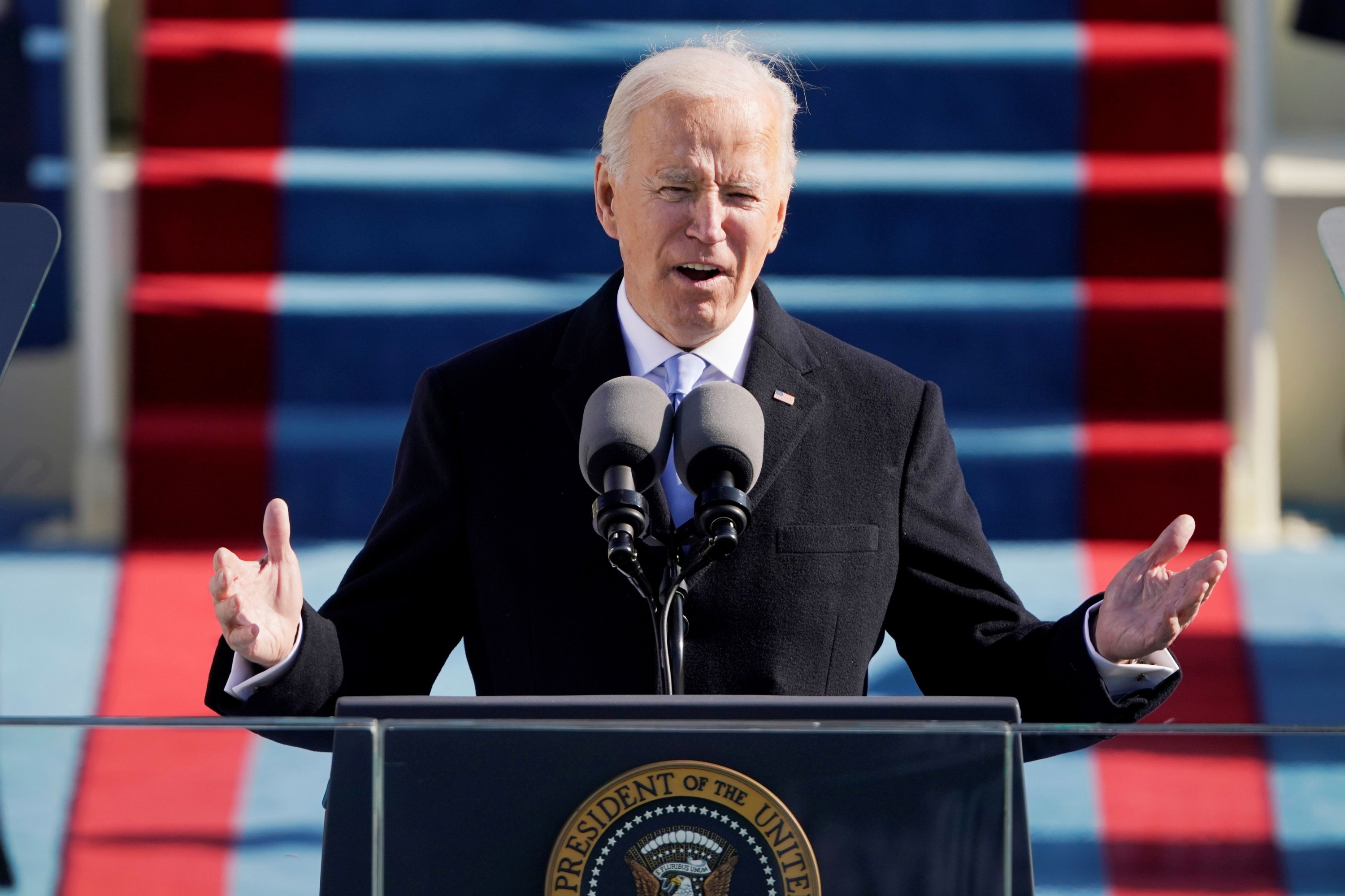 Joe Biden este miércoles durante su investidura. Foto: Reuters