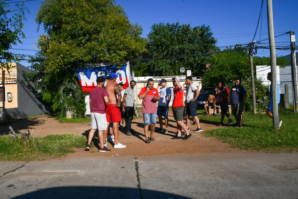 Hinchas de Nacional en Melo