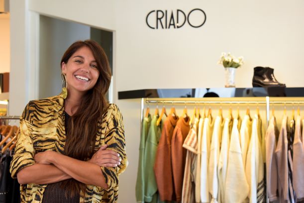 Caro Criado en el local de Punta Carretas. También tiene un tienda en Arocena y otra en Chile.