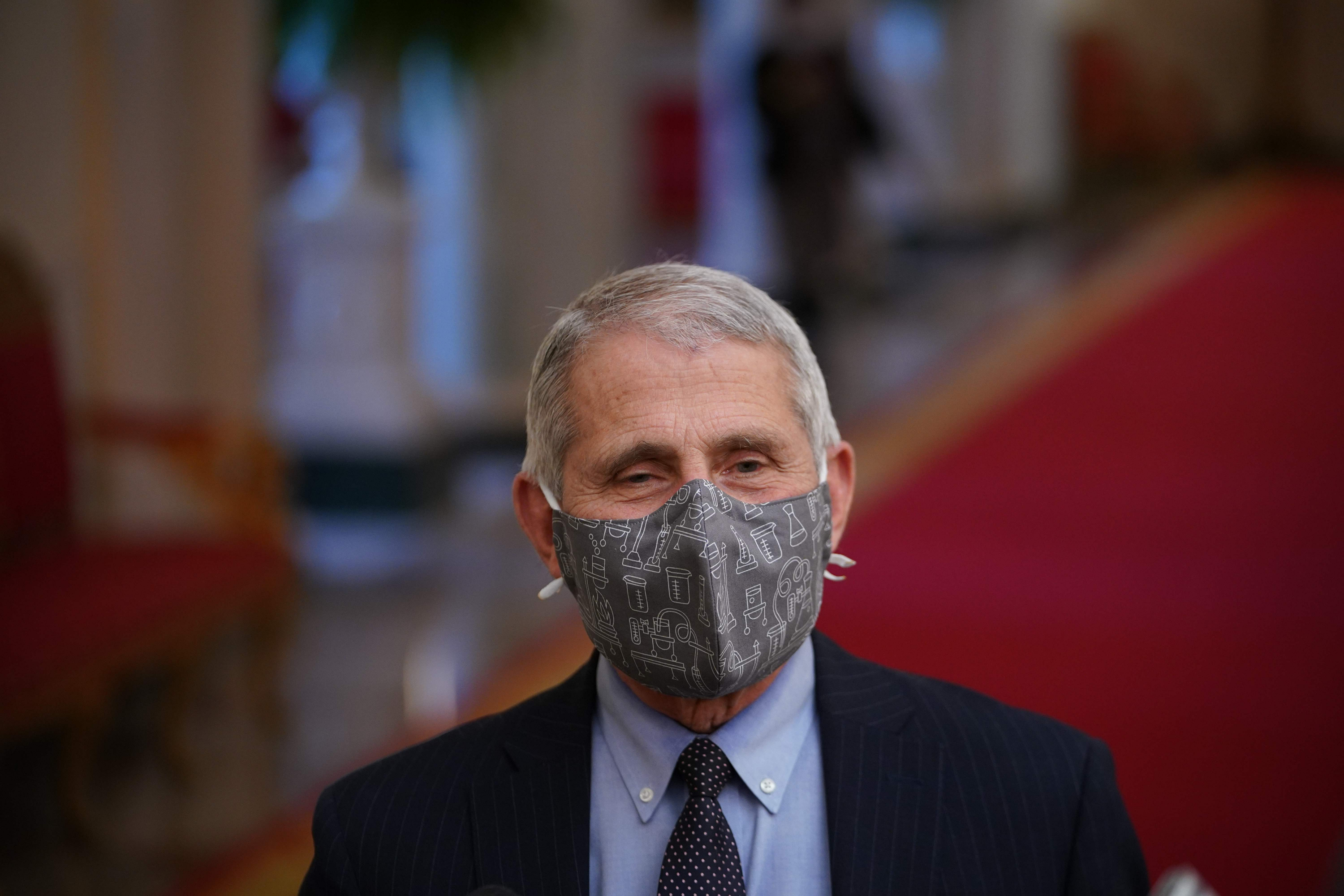 Fauci este jueves en la Casa Blanca. Foto: AFP