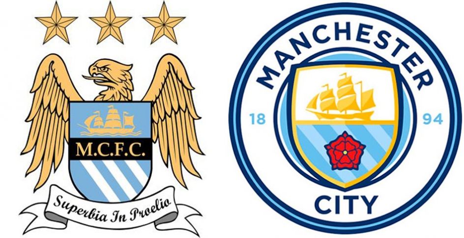 Lavado de cara. El nuevo diseño del escudo del Manchester City, estrenado en 2016, presentó un cambio radical.