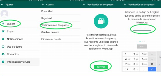 Verificación en dos pasos en Whatsapp. Foto: Captura