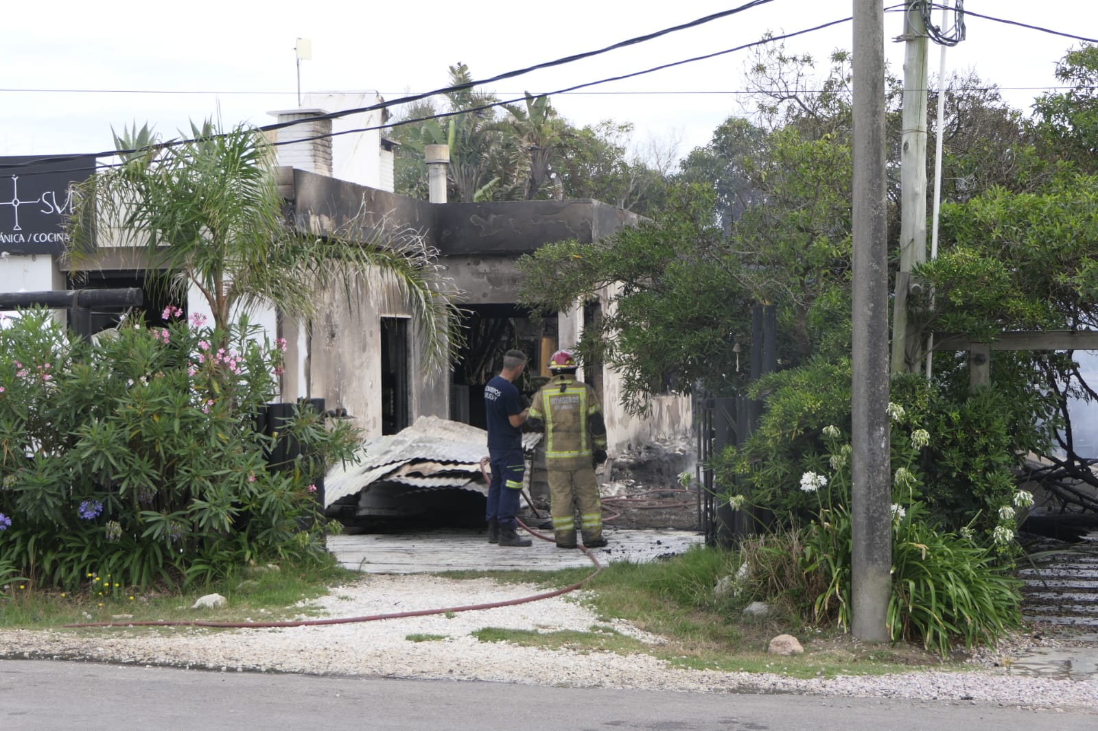 Incendio en José Ignacio. Foto: Ricardo Figueredo