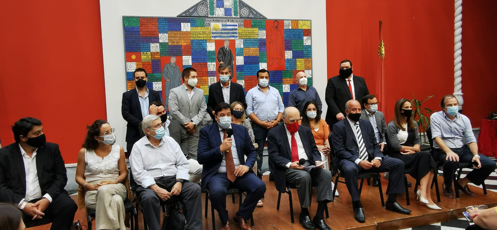 Los colorados dieron una conferencia de prensa este miércoles. Foto: Pablo S. Fernández