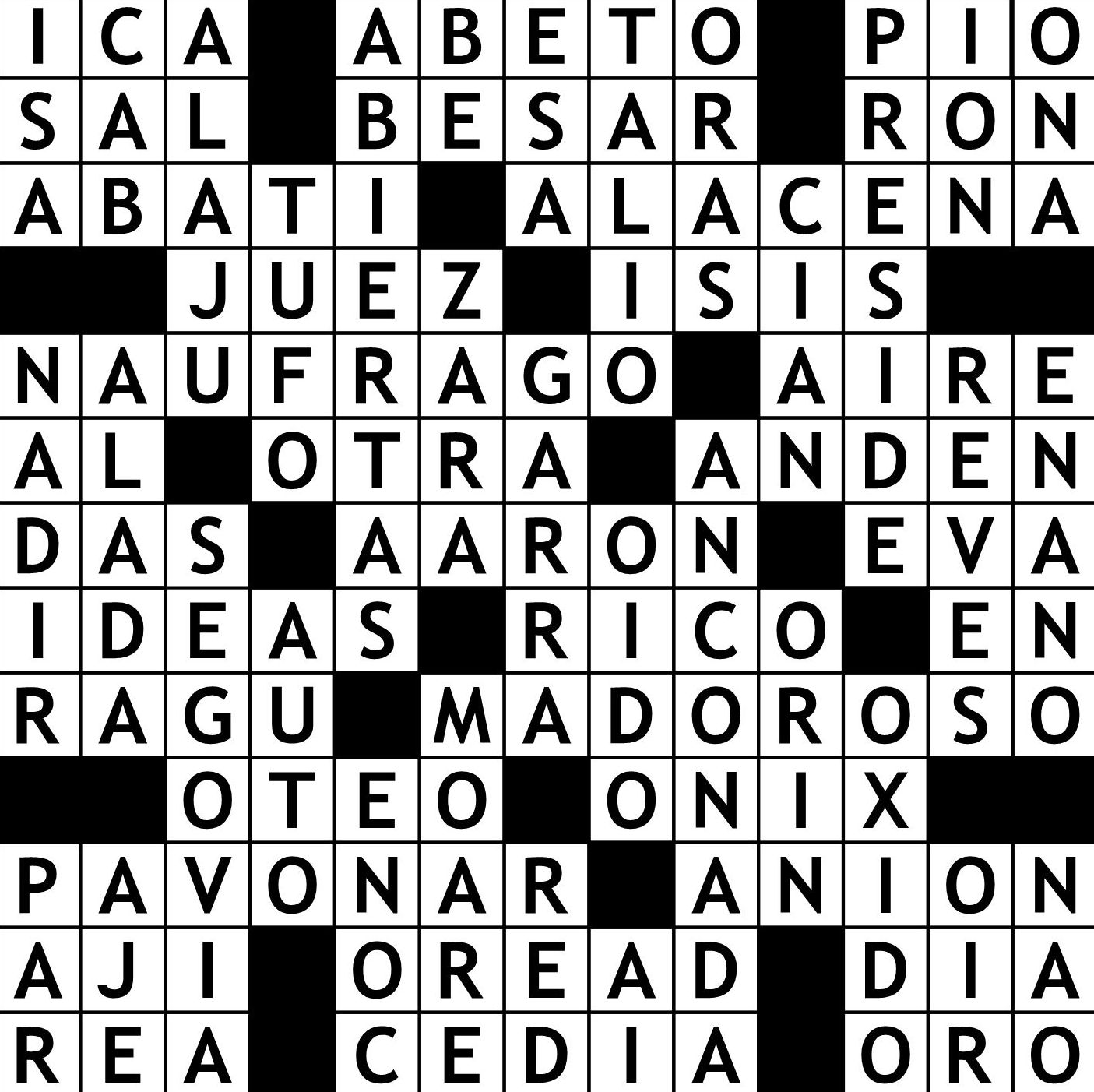 Solución Crucigrama