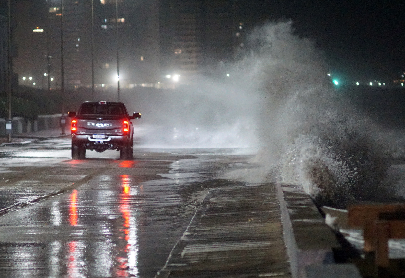 Punta del Este este miércoles de noche. Foto: Ricardo Figueredo