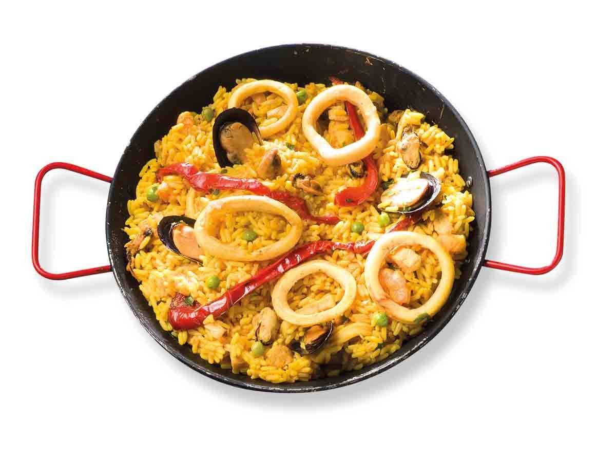 Paella con mariscos. Foto: Tienda Inglesa