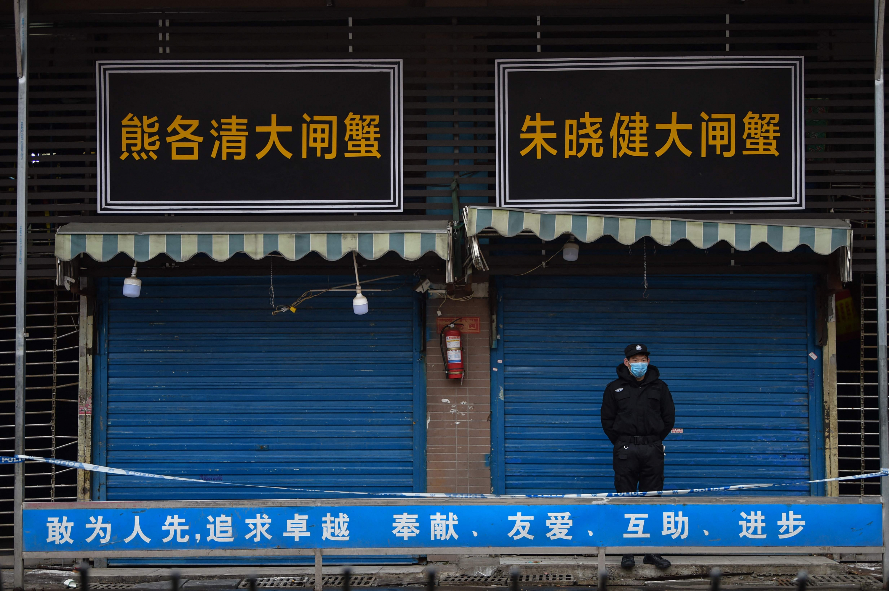 Mercado de Huanan en Wuhan. Foto: AFP