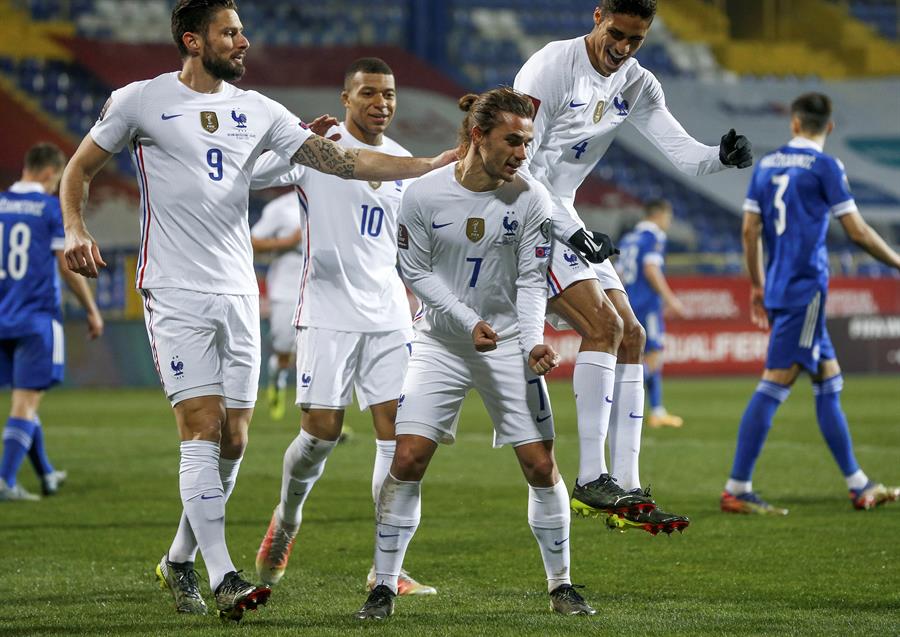 Griezmann baila su gol. Foto: EFE.