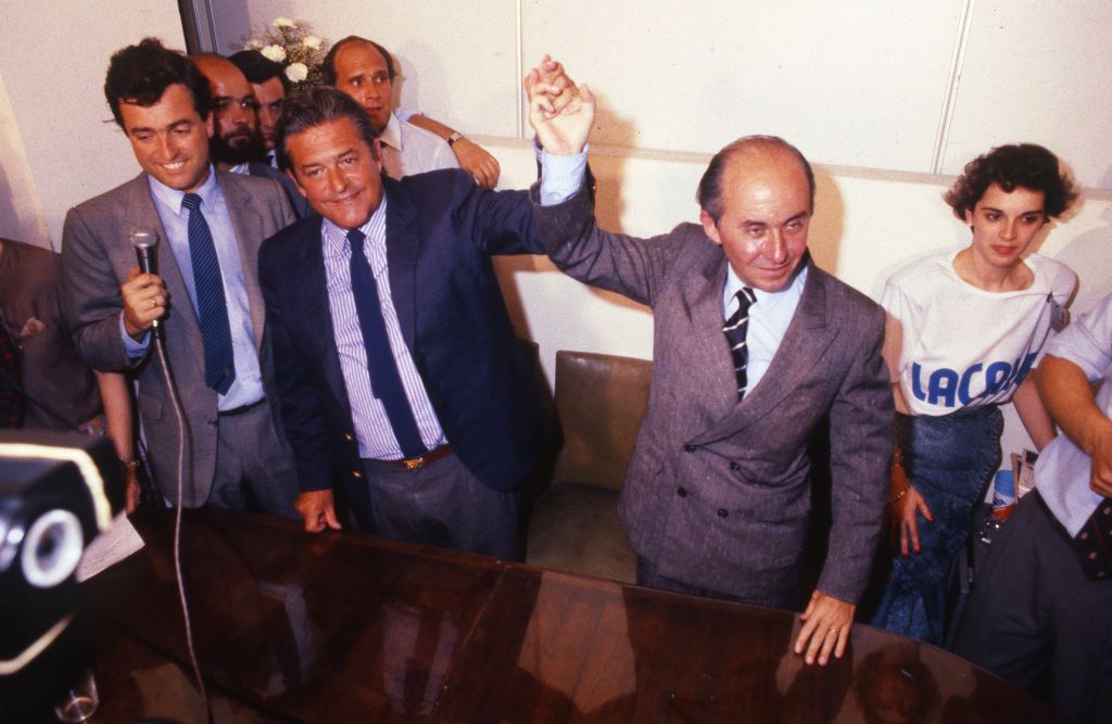 Gonzalo Aguirre junto a Luis Alberto Lacalle. Foto: Archivo El País