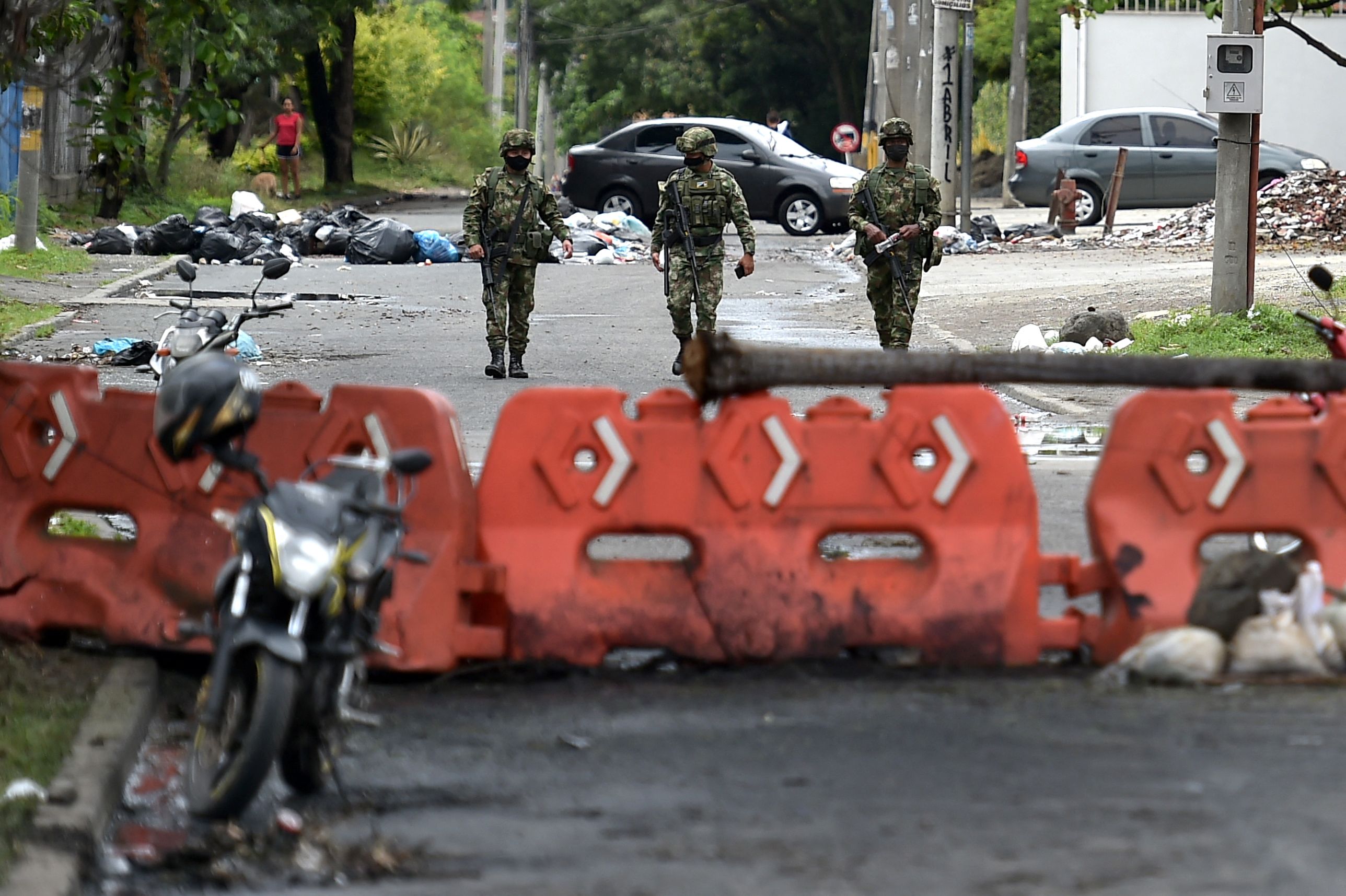 Disturbios en las calles de Colombia. Foto: AFP
