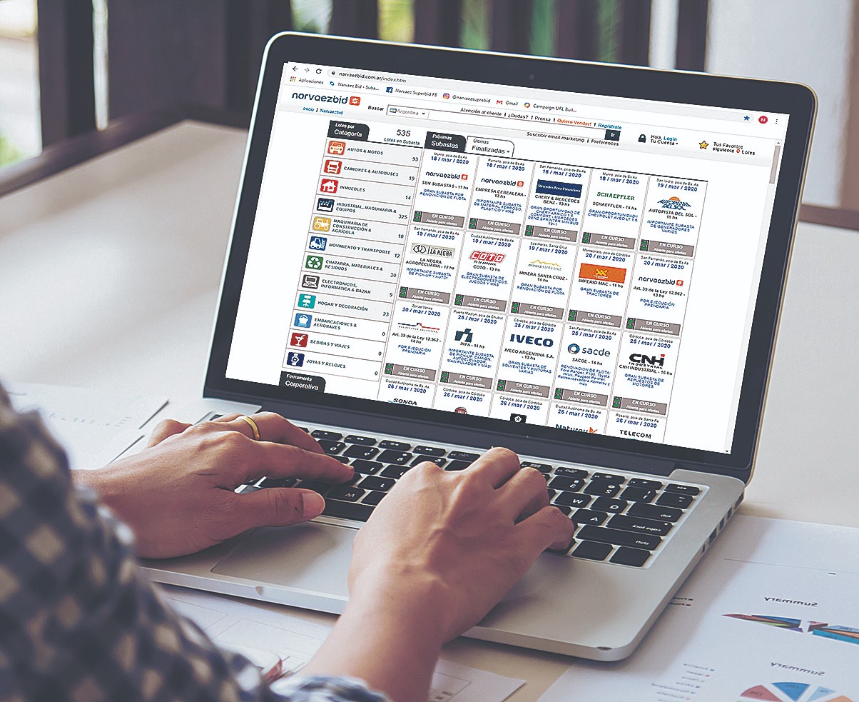Narvaezbid. La plataforma online permite subastar las 24 horas del día y no estar limitado a un día y hora específicos.
