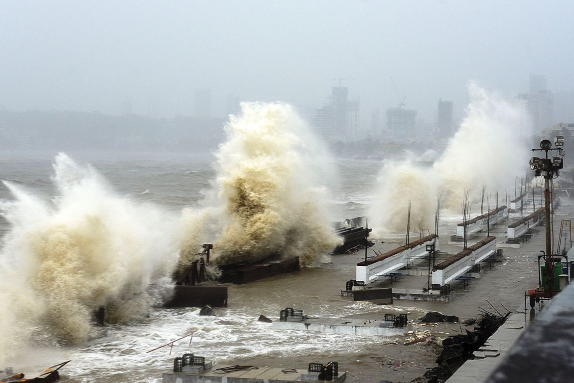 Ciclón Tauktae en India. Foto: AFP.