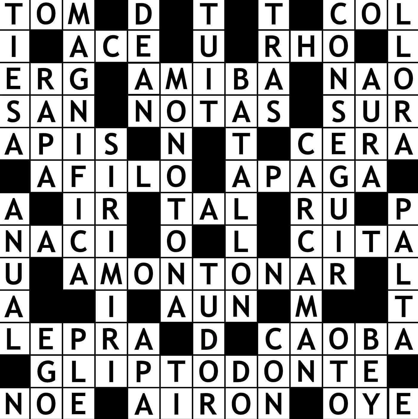 Solución Crucigrama