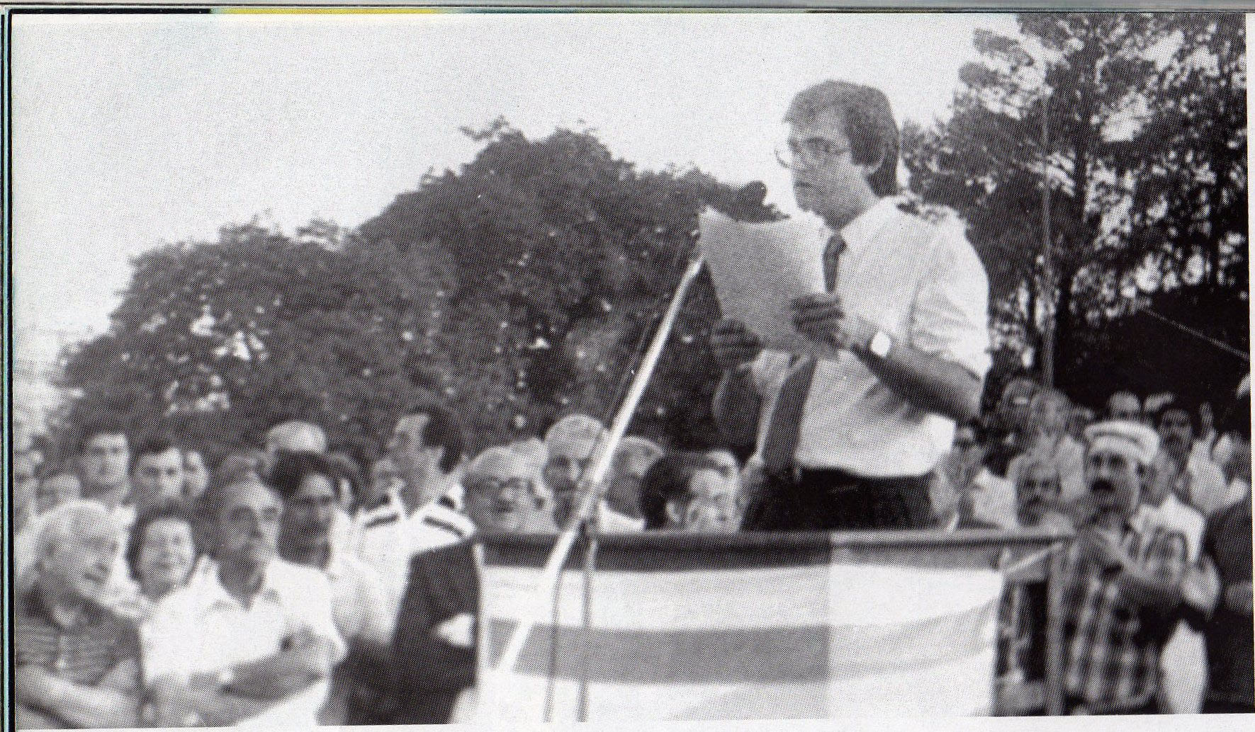 Primer discurso de Jorge Larrañaga como político. Foto: Gentileza equipo de campaña de Larrañaga 2019