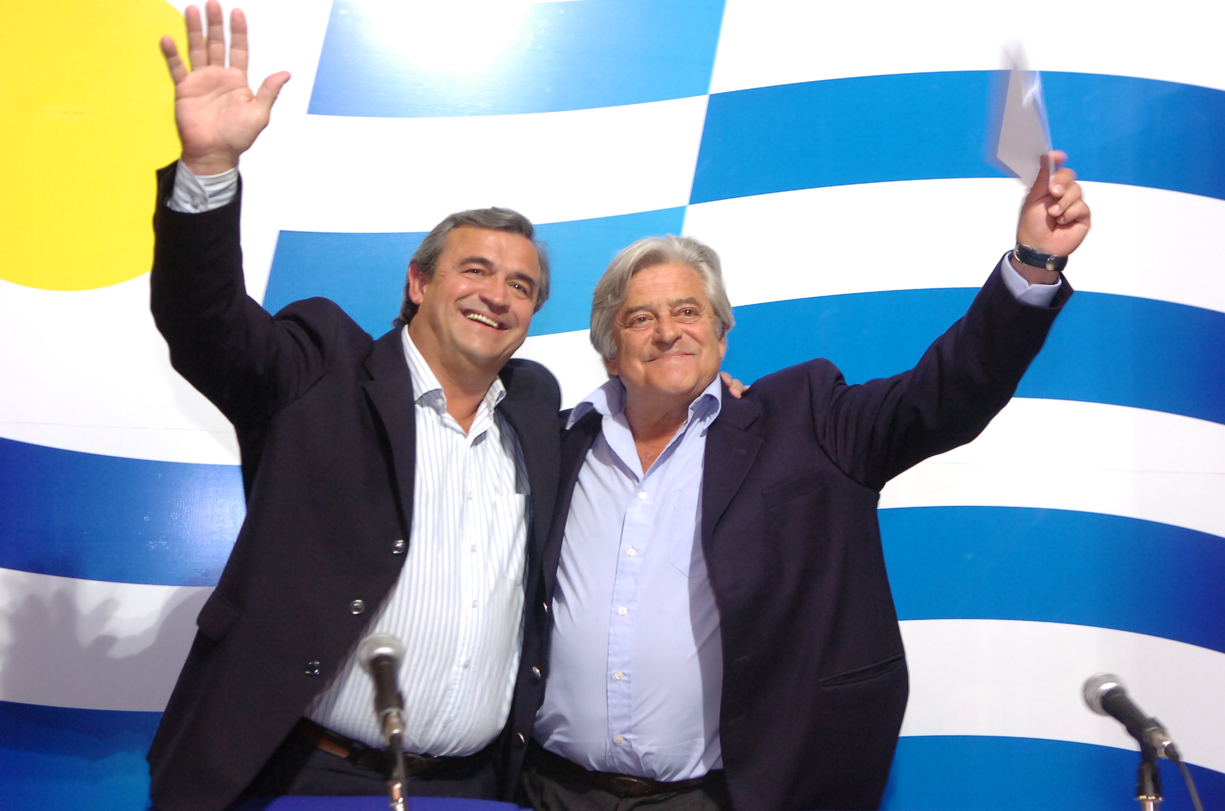 Larrañaga junto a Lacalle en 2009. Foto. Archivo El País