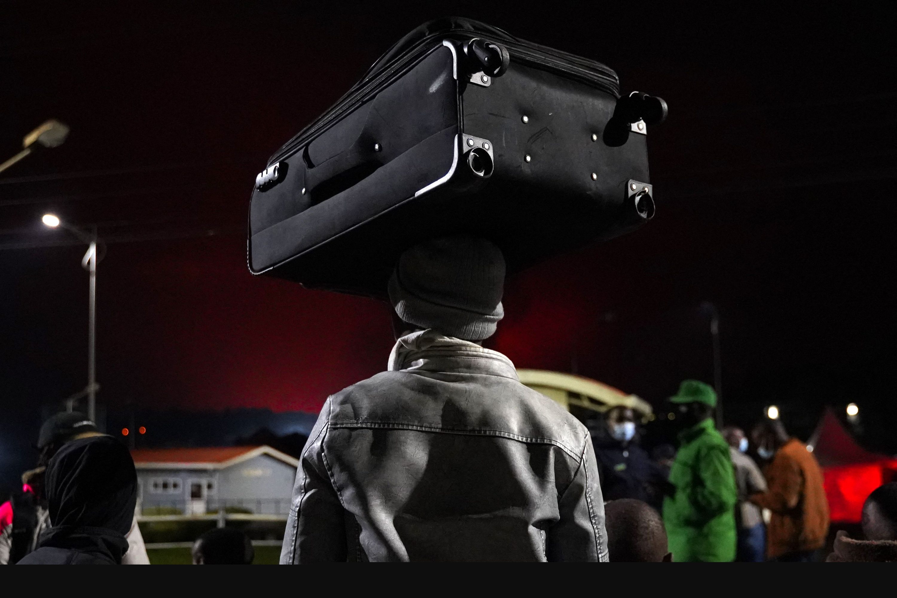 Erupción del volcán Nyiragongo en Congo. Foto: AFP